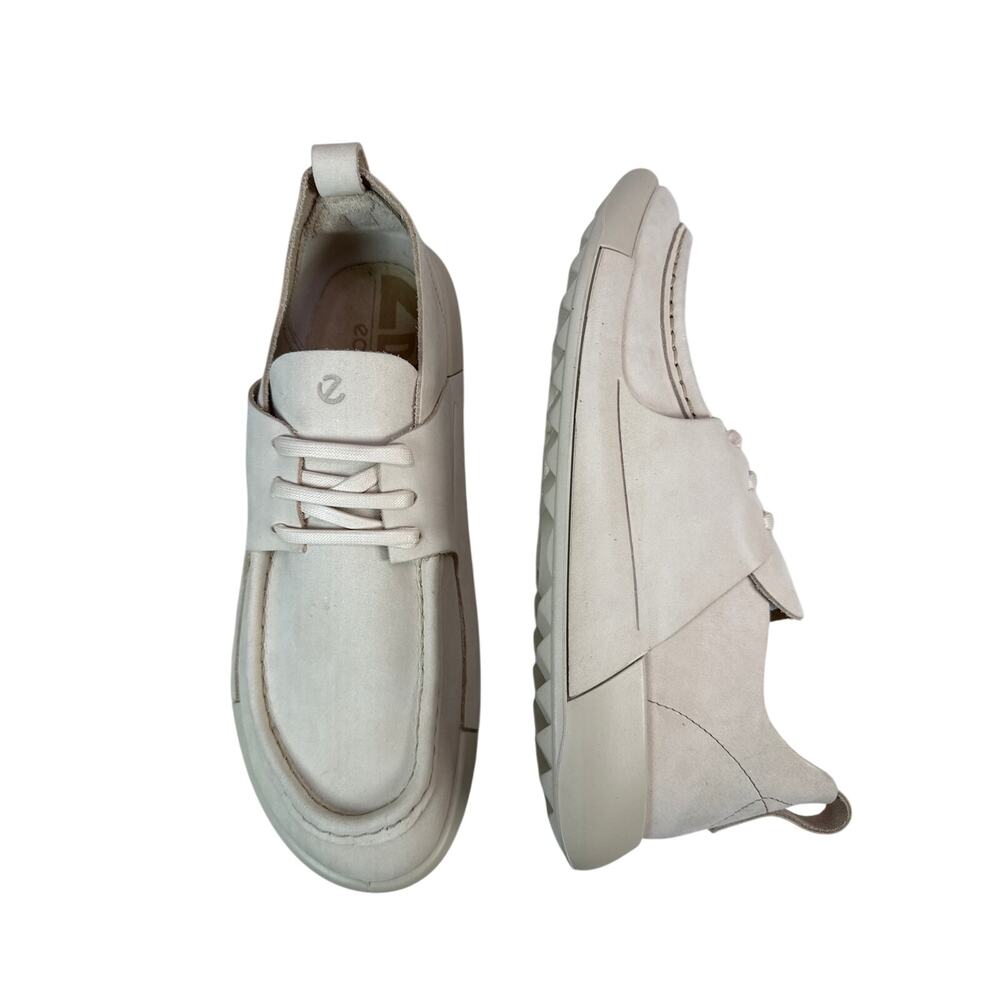 Ecco Cozmo Sneaker‎ Moccasin Womens 11 11.5 EU 42 Beige Nubuck Leather Moc toe